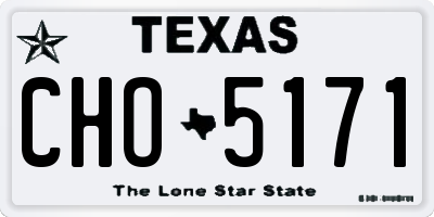 TX license plate CHO5171