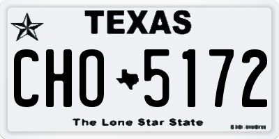 TX license plate CHO5172