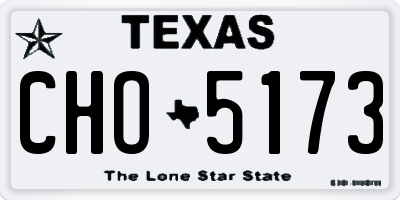 TX license plate CHO5173