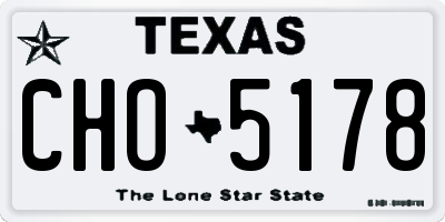 TX license plate CHO5178