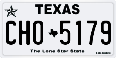 TX license plate CHO5179
