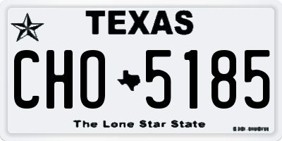 TX license plate CHO5185
