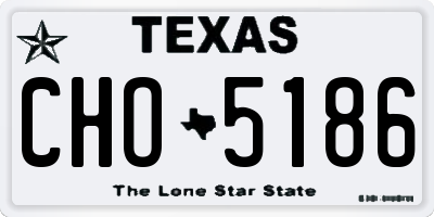 TX license plate CHO5186