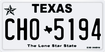 TX license plate CHO5194