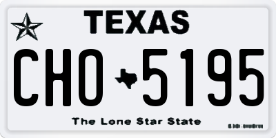 TX license plate CHO5195