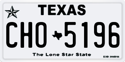 TX license plate CHO5196