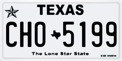 TX license plate CHO5199
