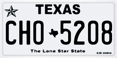 TX license plate CHO5208