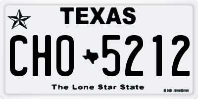TX license plate CHO5212