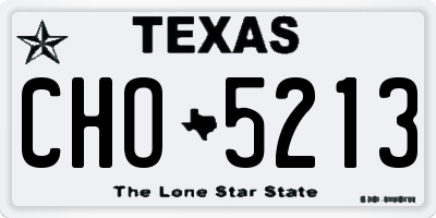 TX license plate CHO5213