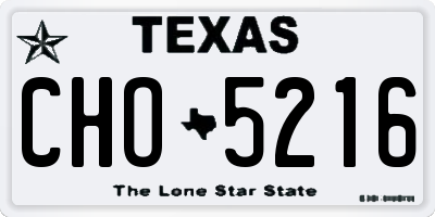 TX license plate CHO5216
