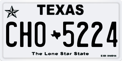TX license plate CHO5224