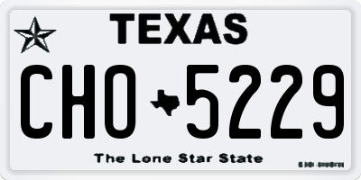 TX license plate CHO5229