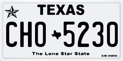TX license plate CHO5230