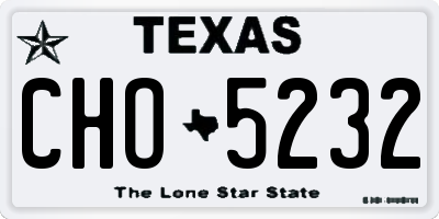 TX license plate CHO5232