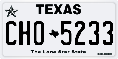 TX license plate CHO5233