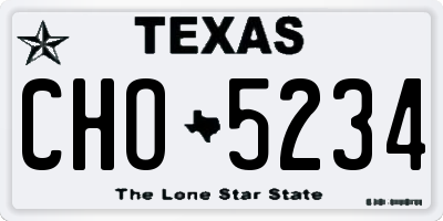 TX license plate CHO5234