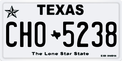 TX license plate CHO5238