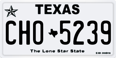 TX license plate CHO5239