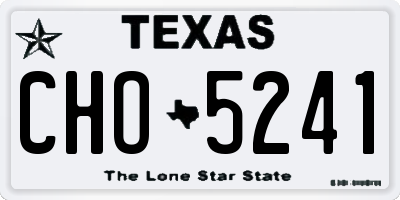 TX license plate CHO5241