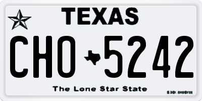 TX license plate CHO5242