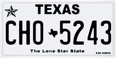 TX license plate CHO5243