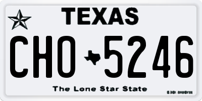 TX license plate CHO5246