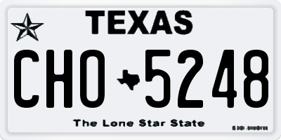 TX license plate CHO5248