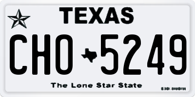TX license plate CHO5249