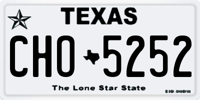 TX license plate CHO5252