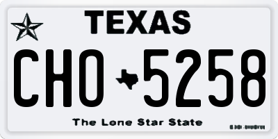 TX license plate CHO5258