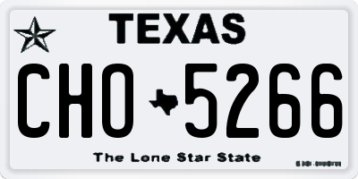 TX license plate CHO5266