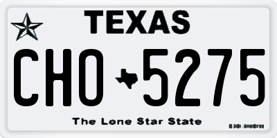 TX license plate CHO5275