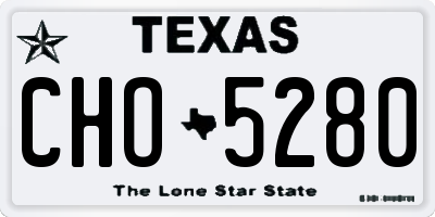 TX license plate CHO5280