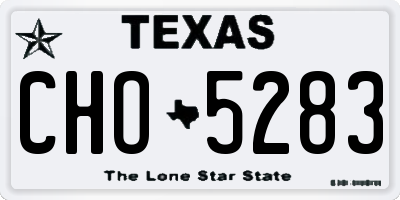 TX license plate CHO5283