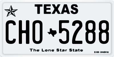TX license plate CHO5288