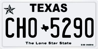 TX license plate CHO5290