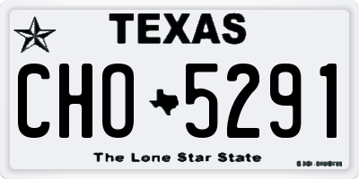 TX license plate CHO5291