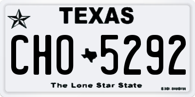 TX license plate CHO5292