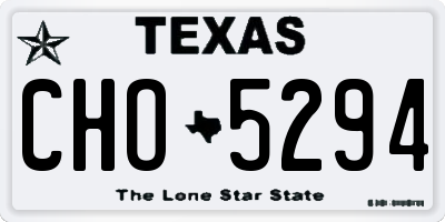 TX license plate CHO5294