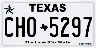 TX license plate CHO5297