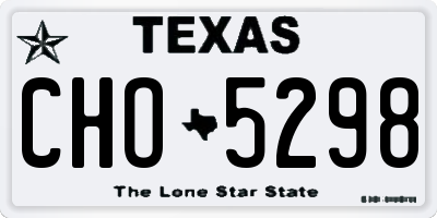 TX license plate CHO5298