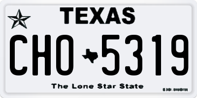 TX license plate CHO5319