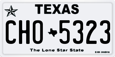 TX license plate CHO5323