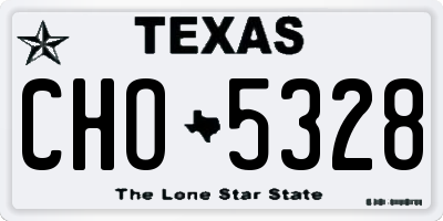 TX license plate CHO5328
