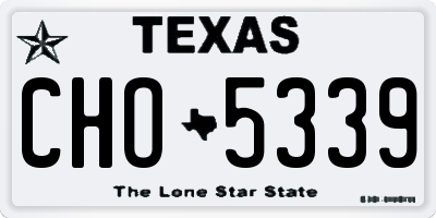 TX license plate CHO5339