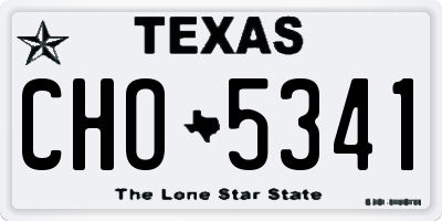 TX license plate CHO5341