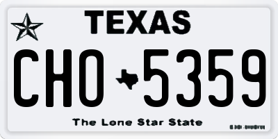 TX license plate CHO5359