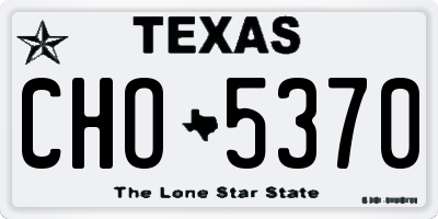 TX license plate CHO5370
