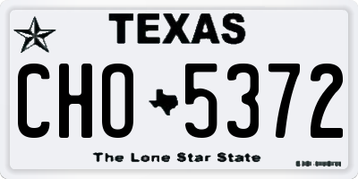 TX license plate CHO5372
